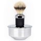 Marram Co Chrome Shaving Brush and Bowl Gift Set